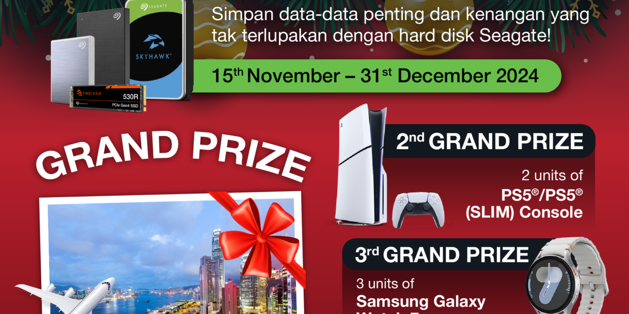 Seagate Holiday Promo 15 November – 31 Desember 2024